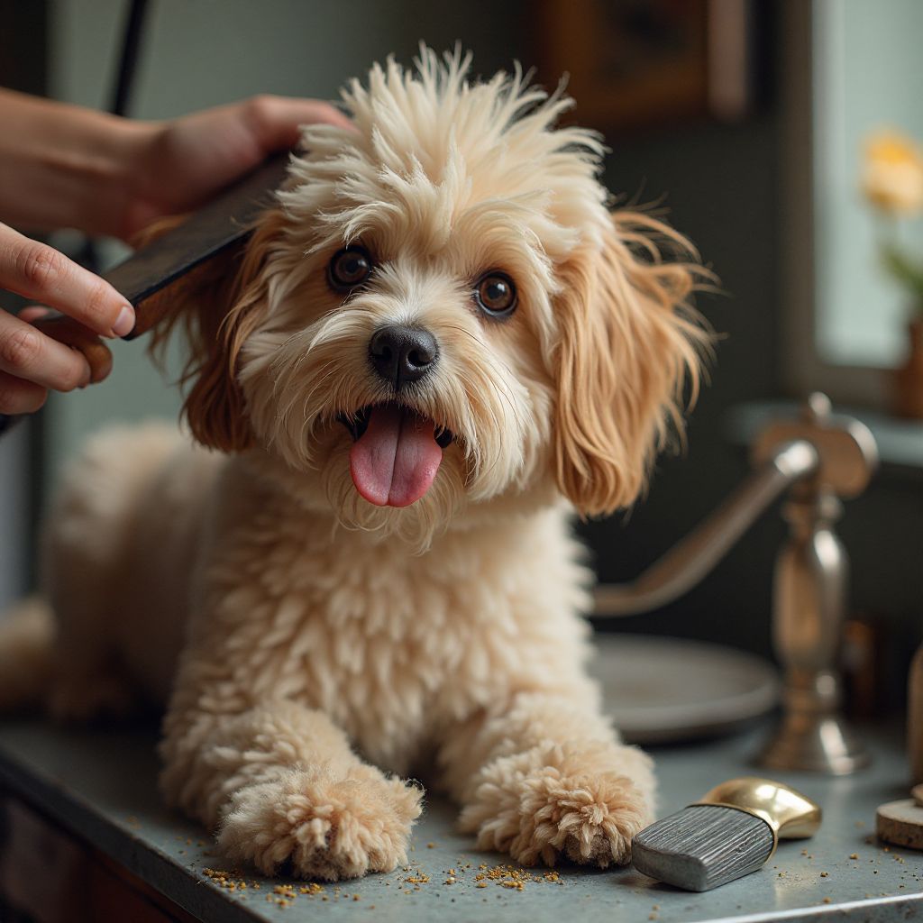 Grooming demonstration for pet owners